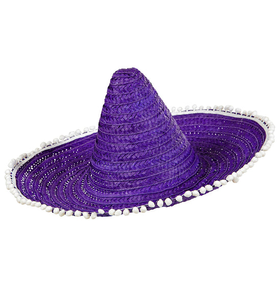 Mexikanischer Sombrero lila mit Punkten