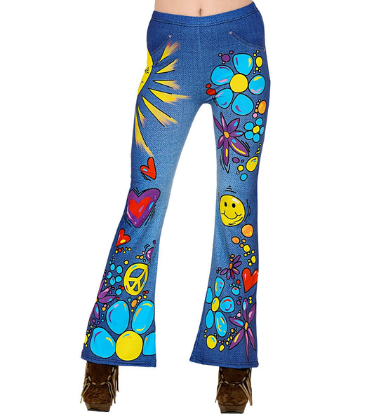 e-carnavalskleding-SYK 70'S LEGGING HIPPIE JEANS S/M