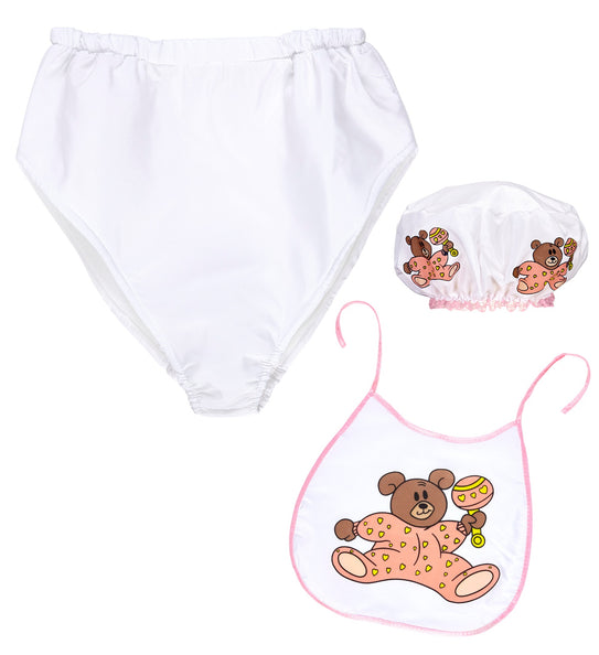 e-carnavalskleding-SYK Babyset roze met beertje