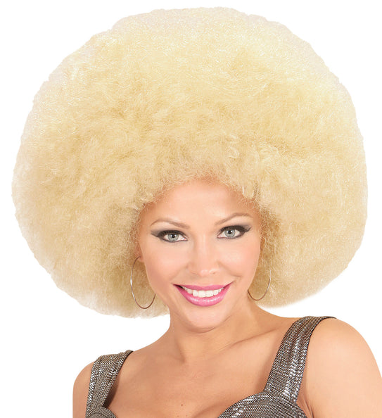 e-carnavalskleding-SYK Blonde oversized Afro pruik