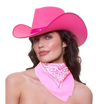 e-carnavalskleding-SYK Cowboy Bandana - Baby Roze