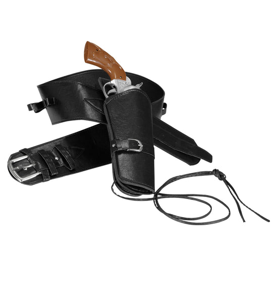 e-carnavalskleding-SYK Cowboy holster zwart met riem