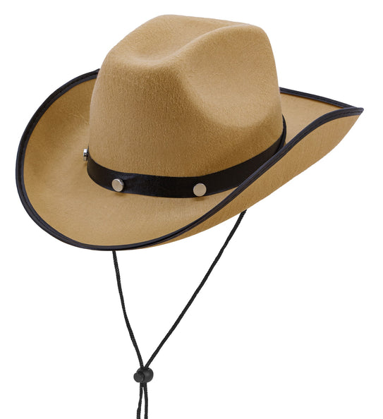 e-carnavalskleding-SYK Cowboyhoed beige met studs