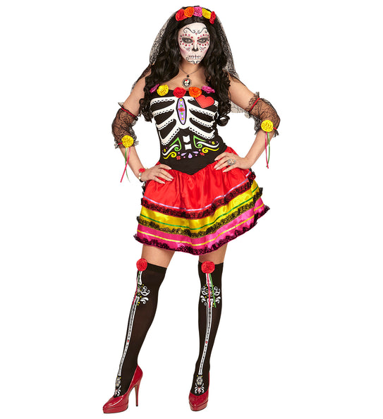 e-carnavalskleding-SYK Day of the dead jurk Muertos dames