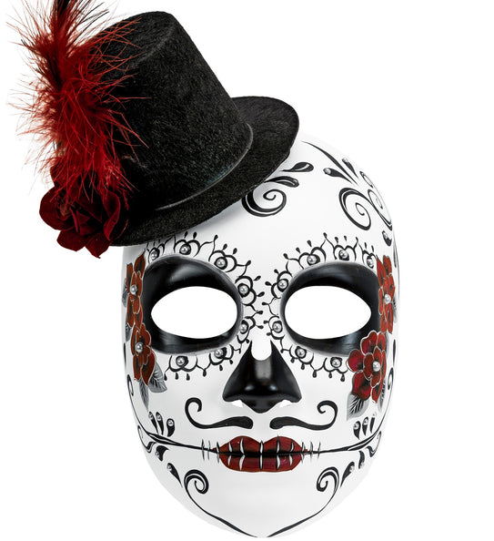 e-carnavalskleding-SYK Day of the Dead masker met hoed