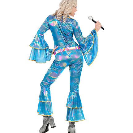 e-carnavalskleding-SYK Disco queen jumpsuit blauw