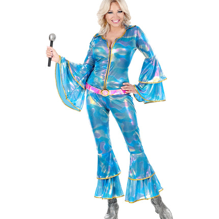 e-carnavalskleding-SYK Disco queen jumpsuit blauw