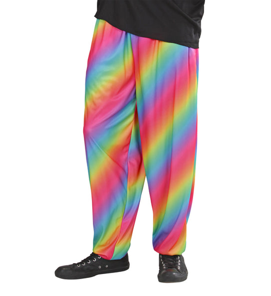 e-carnavalskleding-SYK Foute disco broek regenboog print