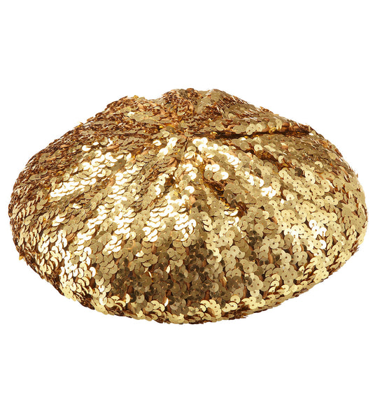 e-carnavalskleding-SYK Gouden baret pailletten glitter muts