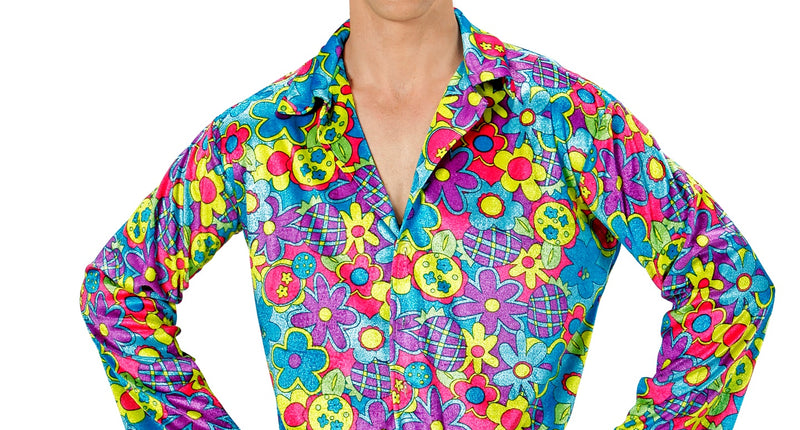 e-carnavalskleding-SYK Hippie shirt flower power