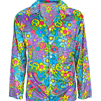 e-carnavalskleding-SYK Hippie shirt flower power