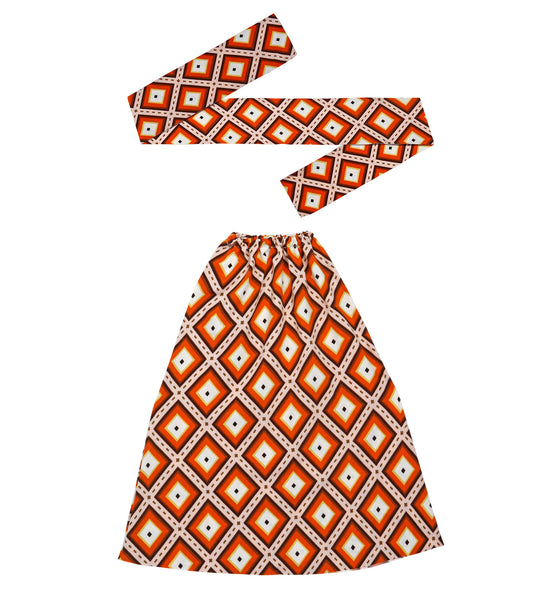 e-carnavalskleding-SYK Hippie verkleedset oranje  unisex jaren-70