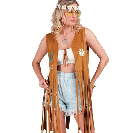 e-carnavalskleding-SYK Hippie vest met franjes