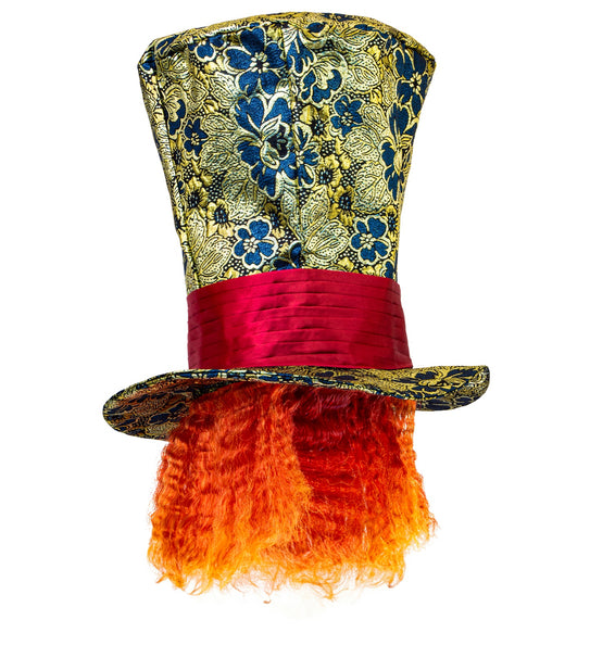 e-carnavalskleding-SYK Hoge Hoed "Crazy Hatter" Met Haar