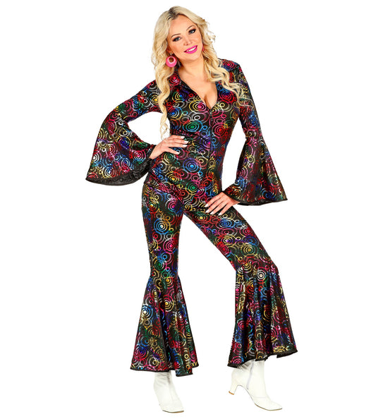 e-carnavalskleding-SYK Jumpsuit disco stijl met gekleurde ringen