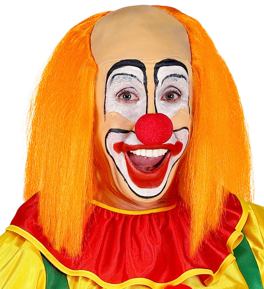 e-carnavalskleding-SYK Kale kop pruik clown met oranje haar