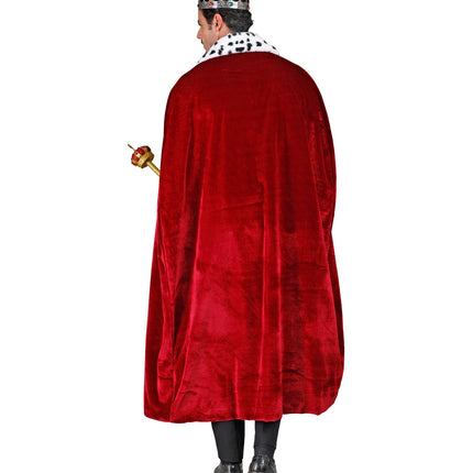 e-carnavalskleding-SYK Koningsmantel bordeaux rood 140cm