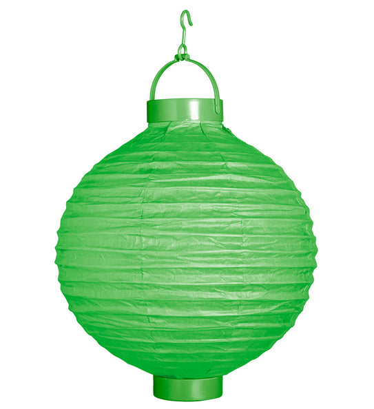 e-carnavalskleding-SYK Lampion Met Licht 30Cm Groen