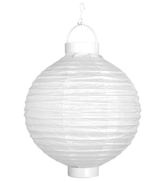 e-carnavalskleding-SYK Lampion Met Licht 30Cm Wit