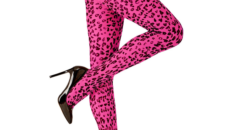 e-carnavalskleding-SYK Luipaard print panty roze