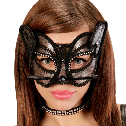 e-carnavalskleding-SYK Luxe katten oogmaskers