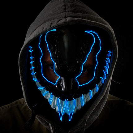 e-carnavalskleding-SYK Monster masker led blauw