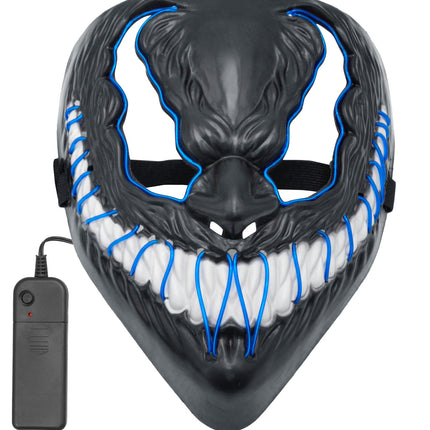 e-carnavalskleding-SYK Monster masker led blauw