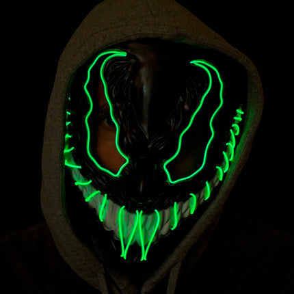 e-carnavalskleding-SYK Monster masker led groen