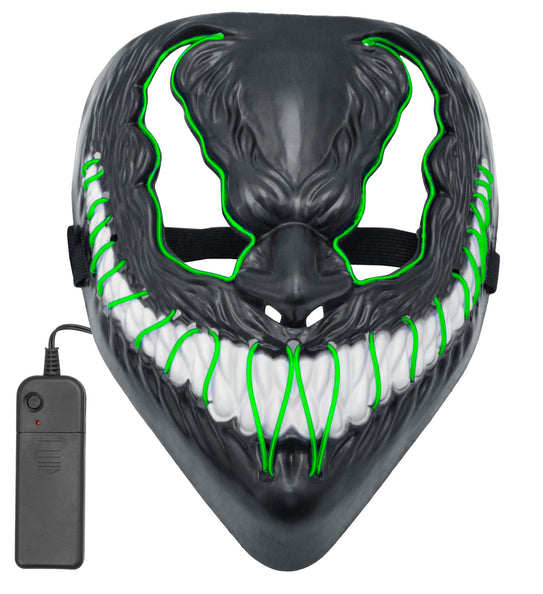 e-carnavalskleding-SYK Monster masker led groen