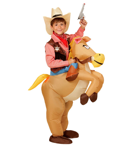 e-carnavalskleding-SYK Opblaasbare cowboy paarden voor kids