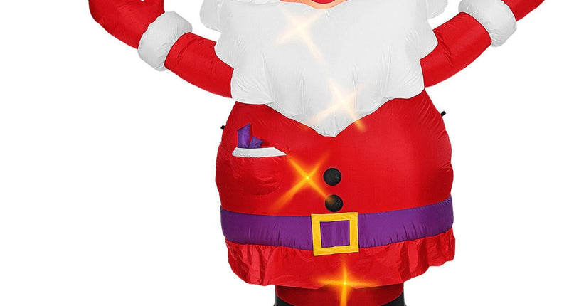 e-carnavalskleding-SYK Opblaasbare kerstman met licht Santa