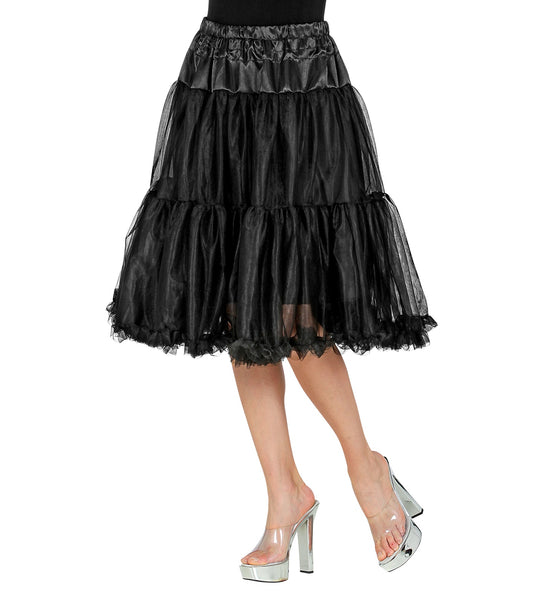 e-carnavalskleding-SYK Petticoat zwart tule 65cm