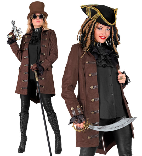 e-carnavalskleding-SYK Piraten/ steampunkjas voor dames