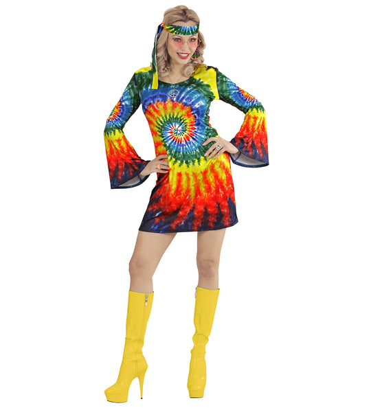 e-carnavalskleding-SYK Psychedelische hippie jurk dames