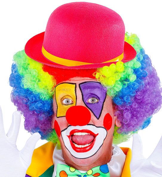 e-carnavalskleding-SYK Roze clowns bolhoed