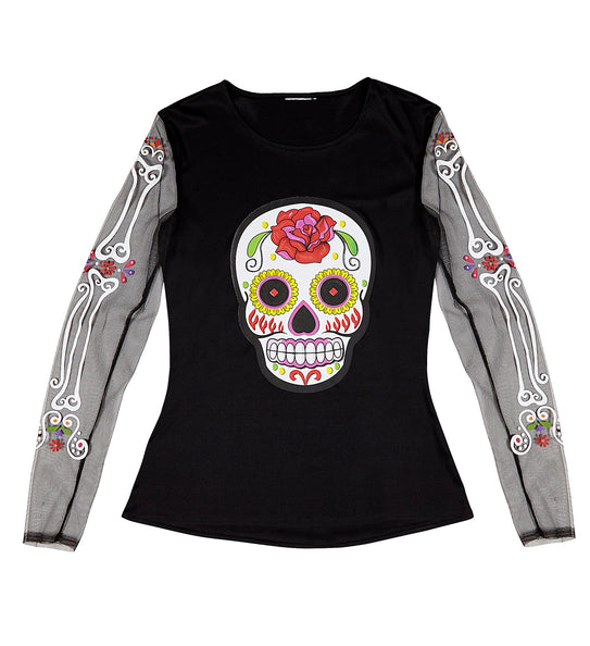 e-carnavalskleding-SYK Shirt dia los Muertos