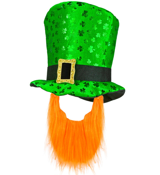 e-carnavalskleding-SYK St Patricks Day hoge hoed met baard