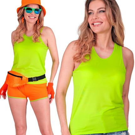 e-carnavalskleding-SYK Tanktop neon groen