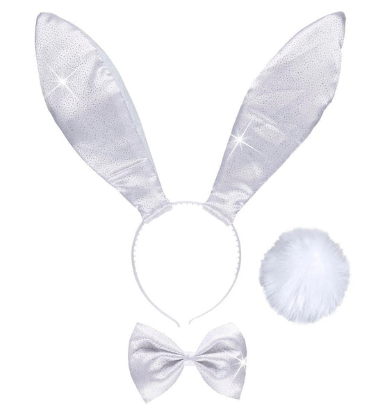 e-carnavalskleding-SYK Verkleedset bunny wit glitters