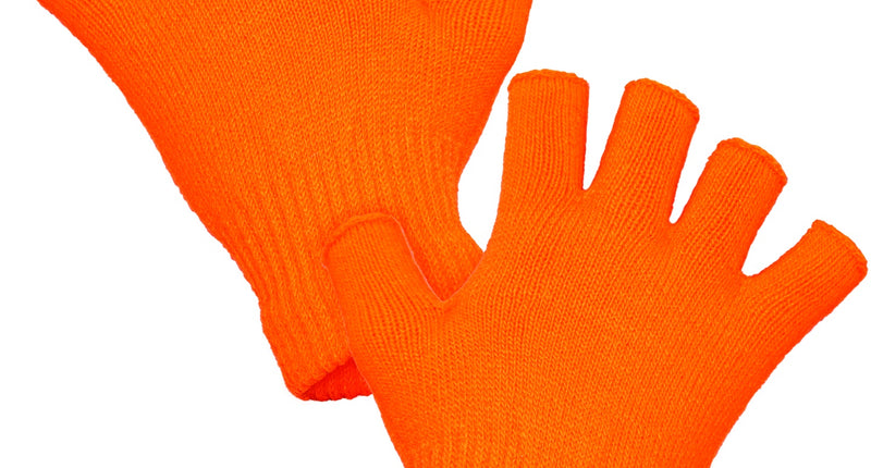 e-carnavalskleding-SYK Vingerloze handschoenen neon oranje