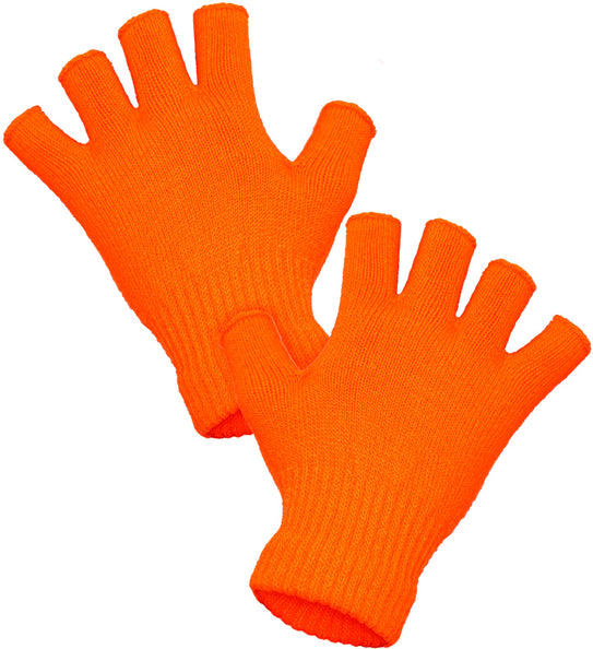 e-carnavalskleding-SYK Vingerloze handschoenen neon oranje