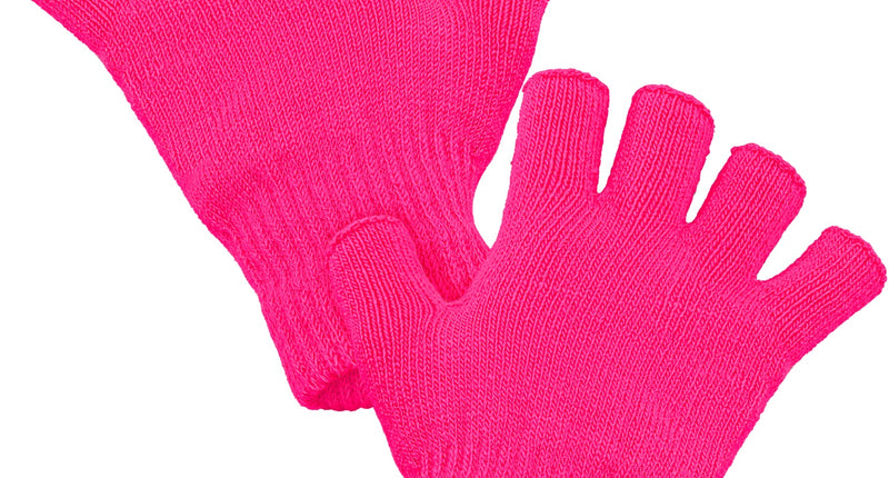 e-carnavalskleding-SYK Vingerloze handschoenen neon roze