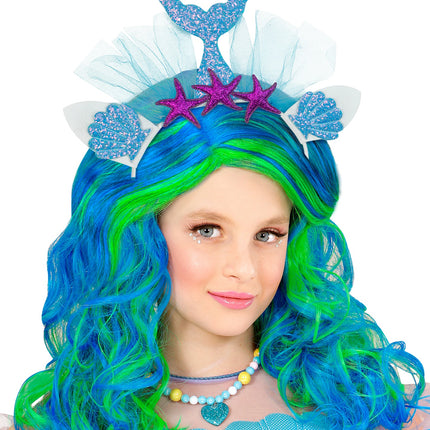 e-carnavalskleding-SYK Zeemeermin tiara blauw