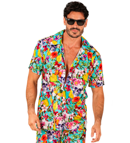 e-carnavalskleding-SYK Zomer partyshirt Skulls