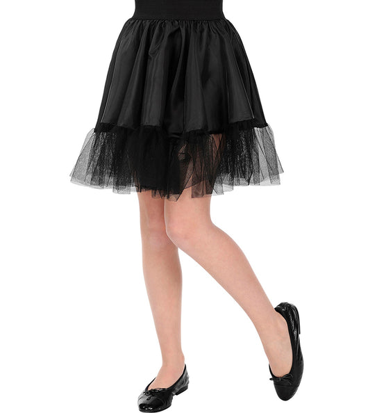 e-carnavalskleding-SYK Zwarte petticoat kind one size