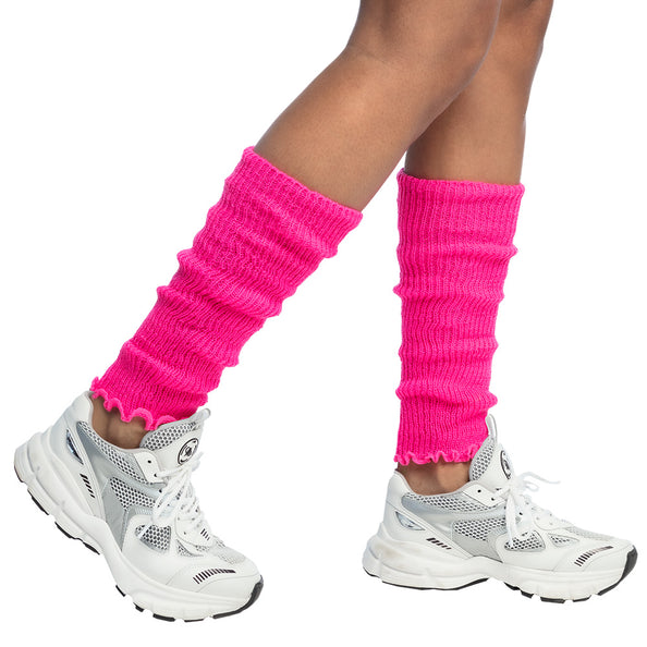 E-Carnavalskleding.nl Beenwarmers Basic neon roze