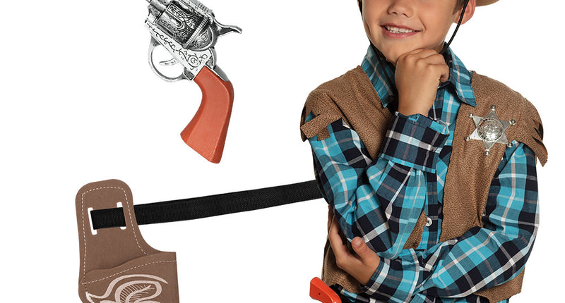 E-Carnavalskleding.nl Cowboy pistool met holster kind