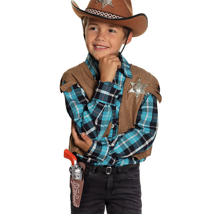 E-Carnavalskleding.nl Cowboy pistool met holster kind