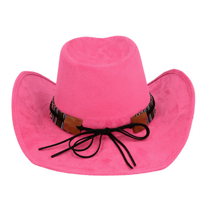 E-Carnavalskleding.nl Cowboyhoed Django roze