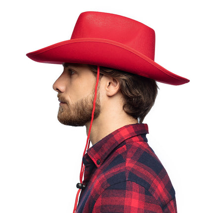 E-Carnavalskleding.nl Cowboyhoed Rodeo rood